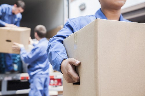 Commercial moving team planning a business relocation in Cowley