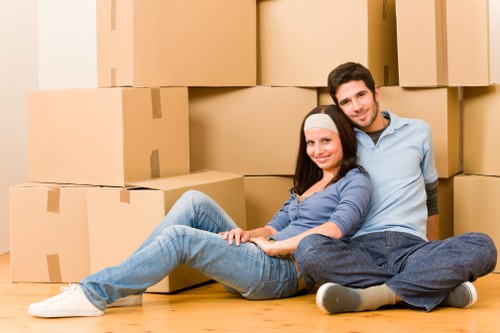 Packed boxes ready for a home move in Cowley