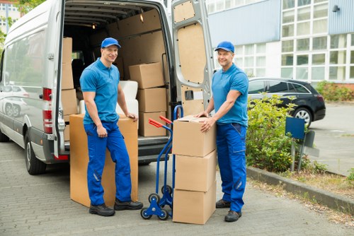 Removal team loading furniture for a Cowley house or flat move