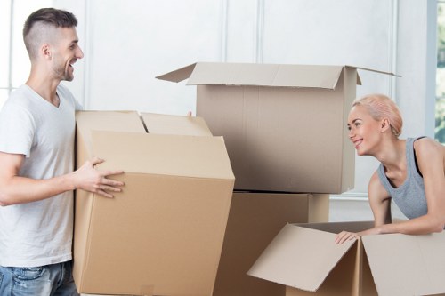 Professional man with a van loading items carefully for transport