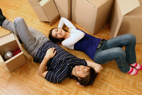Charity donation items arranged for reuse and community support